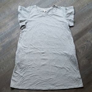 Terra & Sky womens Tee Dress with pockets and flutter sleeve - NWOT